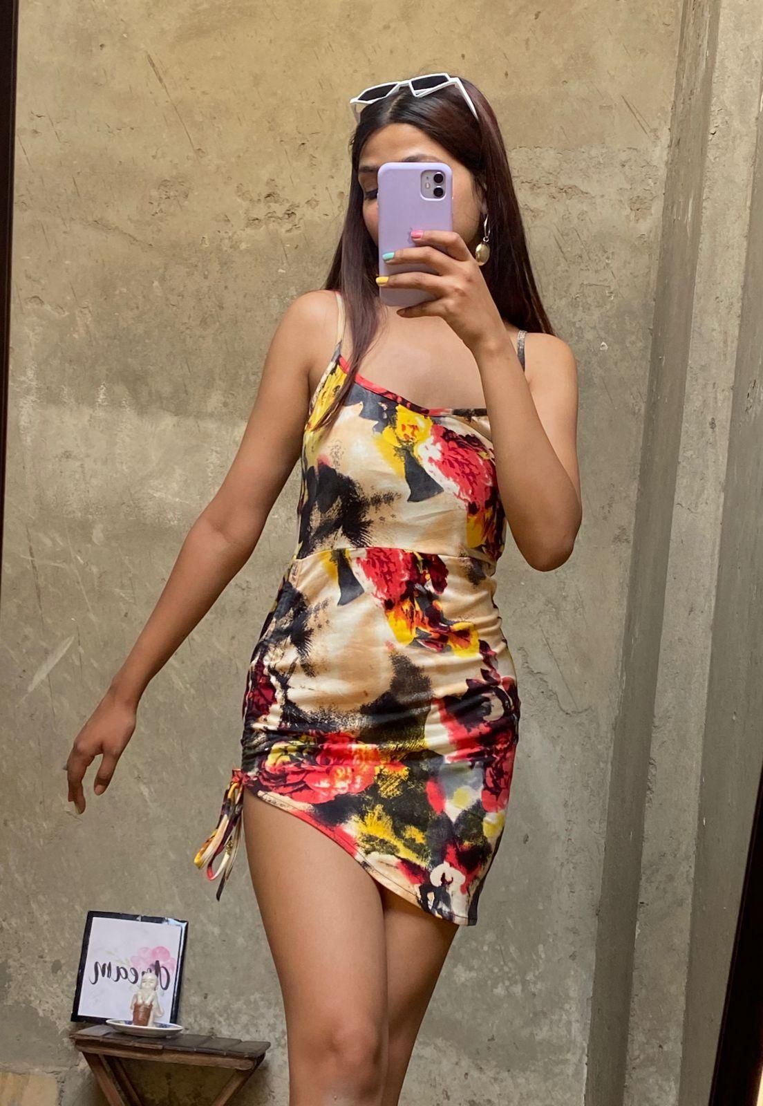 Drpshippr Darzi women's floral lycra blend bodycon dress, fitted design with vibrant floral pattern, showcasing style and elegance.