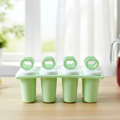 Wukusy Prexo plastic ice cream popsicle maker set with 8 colorful molds for homemade frozen treats.