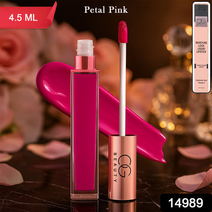 Wukusy OG Beauty Merry Mulberry Moisture Lock Liquid Lipstick tube, 4.5 ml, with a sleek packaging and applicator visible