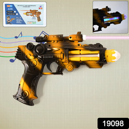 Wukusy Ttg LED Laser Gun Toy with flashing lights and sound, battery-operated space blaster for kids, colorful and fun toy.