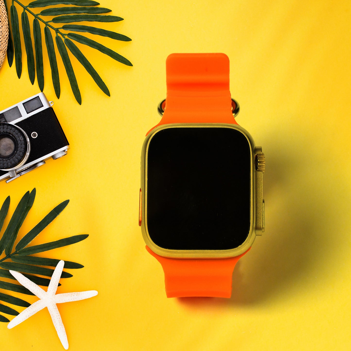 Wukusy Ultra Series T800 Smart Watch for men and women with large 49mm screen, fitness tracking, Bluetooth calls, and wireless charging.