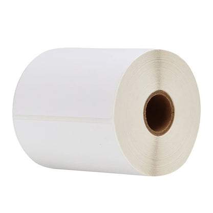 Wukusy thermal labels stickers 100x150mm, 400 per roll, office product with white adhesive labels for shipping or organization.