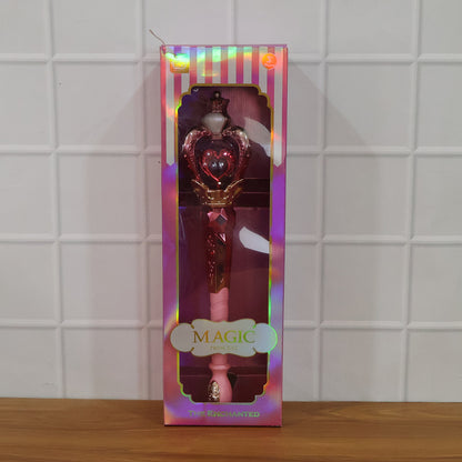 Wukusy Princess Magic Light Wand toy for kids with glowing tips and colorful accents, battery not included.