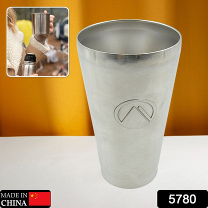 Wukusy 5780 stainless steel vacuum insulated travel mug with plain design, reusable unbreakable water glass for water or tea.