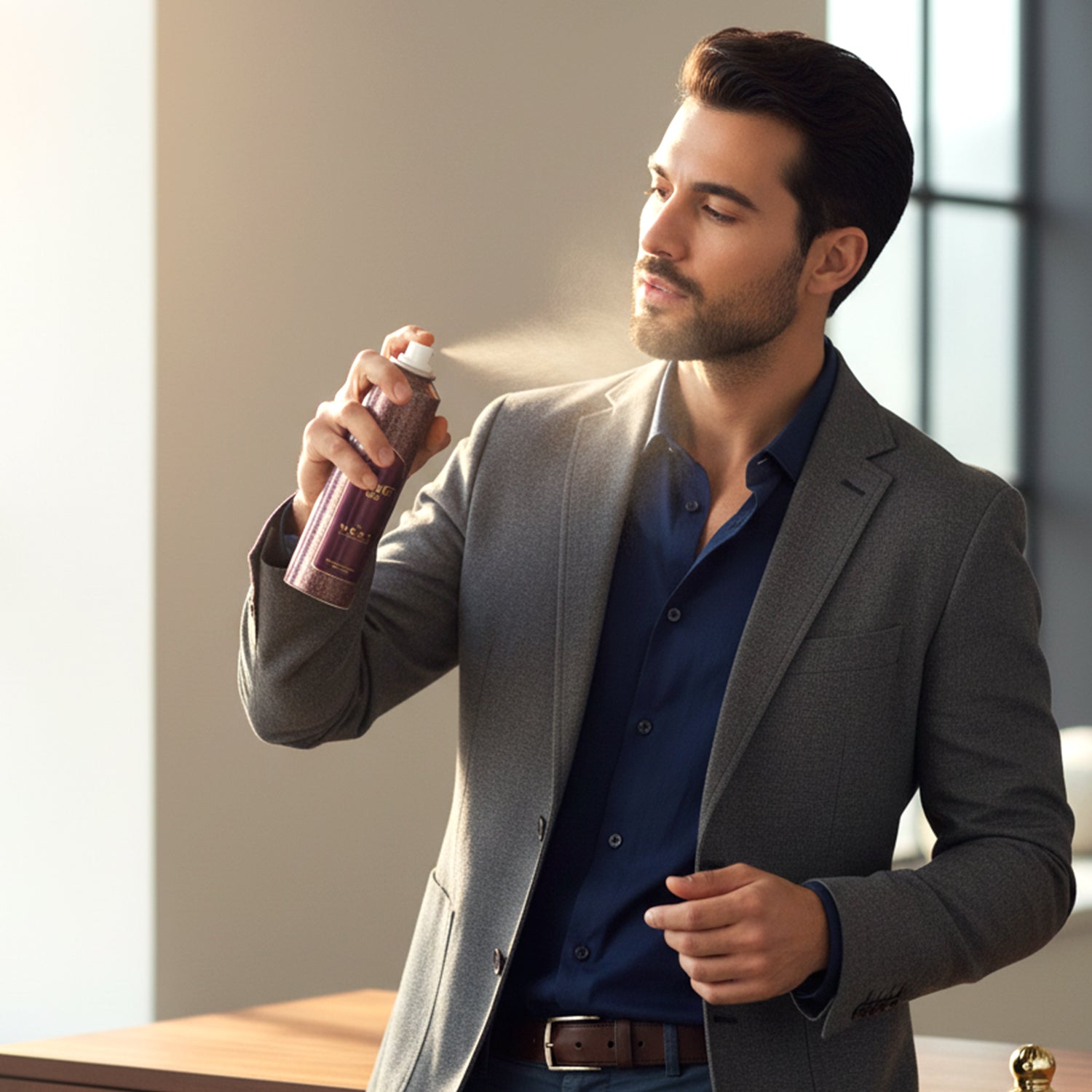 Wukusy Next Velvet Oud premium perfumed body spray 200ml bottle with elegant packaging and luxurious scent.