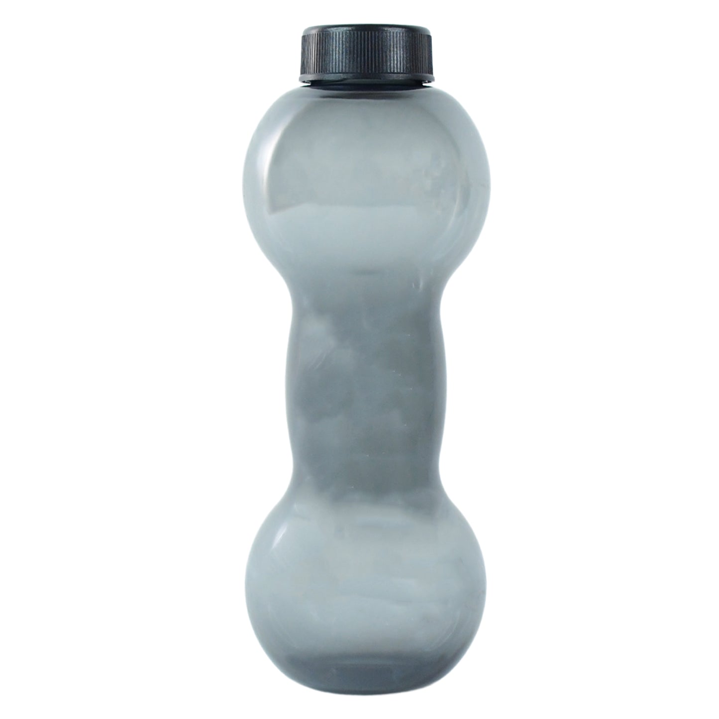 Wukusy 550ml dumbbell-shaped water bottle for gym and home use, made of durable plastic with a screw-top lid.