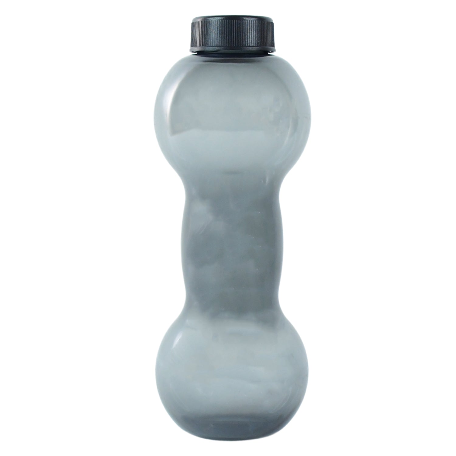 Wukusy 550ml dumbbell-shaped water bottle for gym and home use, made of durable plastic with a screw-top lid.