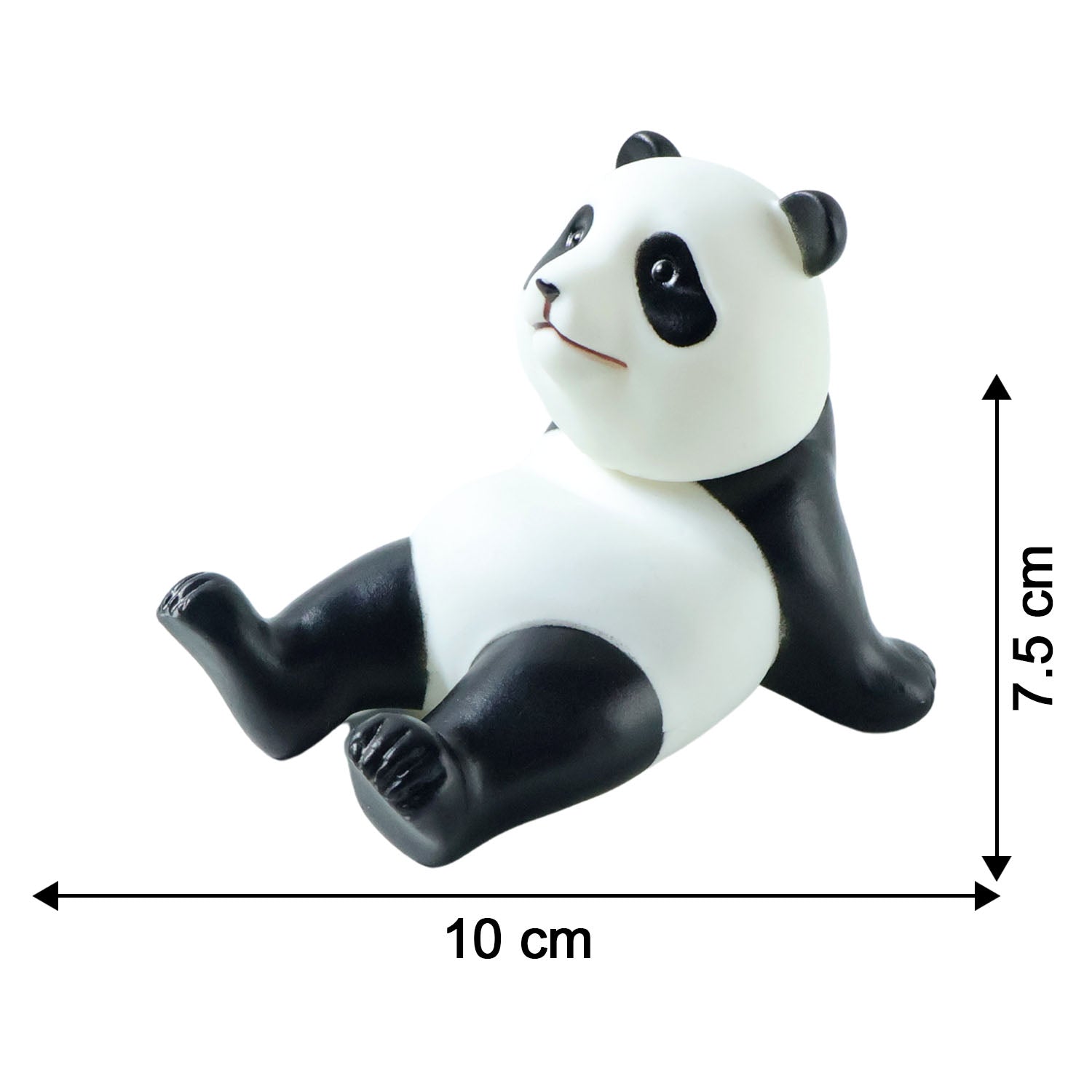 Wukusy cute panda mobile phone stand holder in black and white, featuring a panda design holding a smartphone.