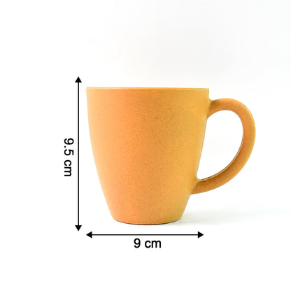 Pair of Wukusy Konvex Premium Coffee and Tea Mugs, 350ml, ceramic kitchen mugs with a sleek design, perfect for hot beverages.