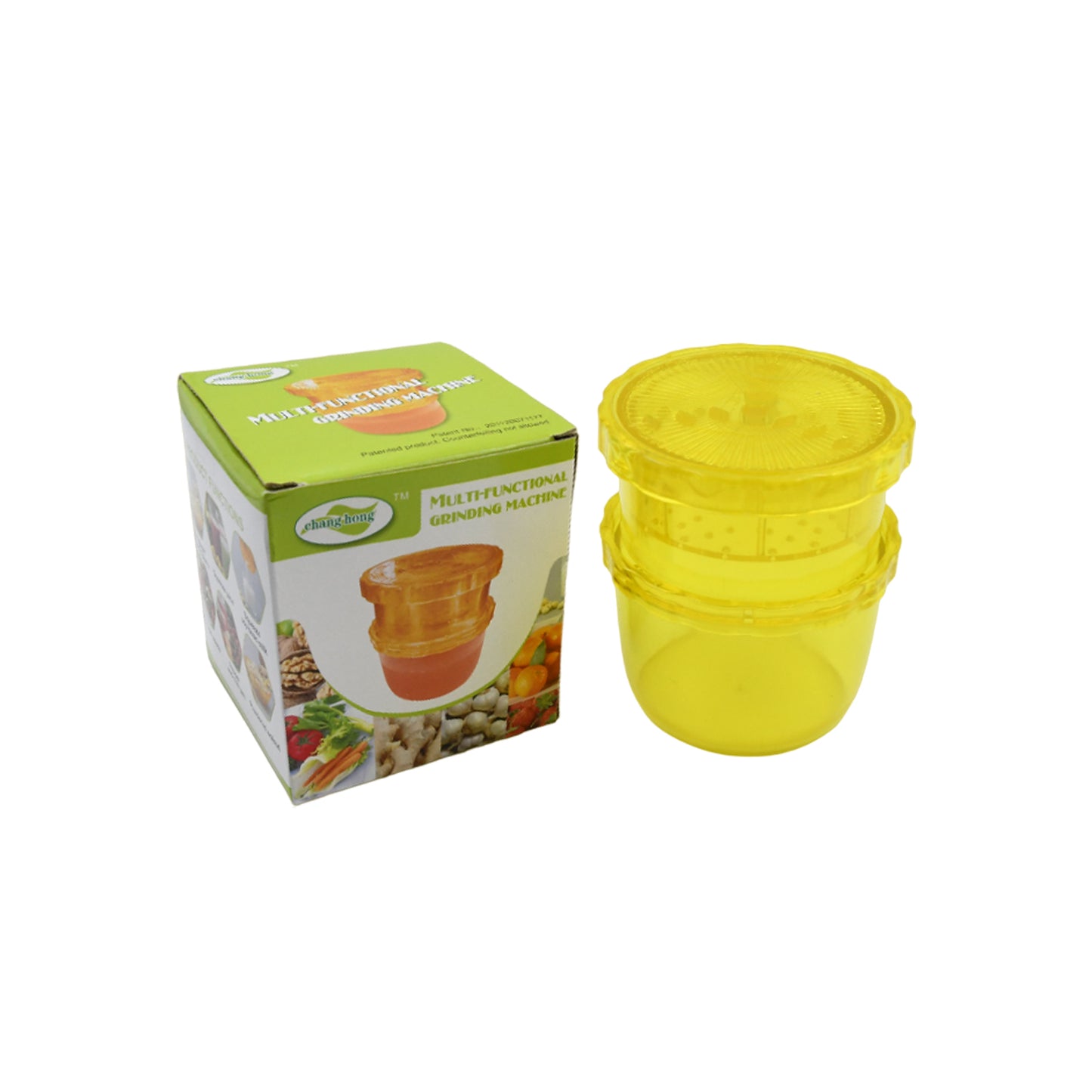 Wukusy 5865 multi-function portable manual citrus juicer with grinding function for ginger, garlic, fruits, and soy milk in a compact design.