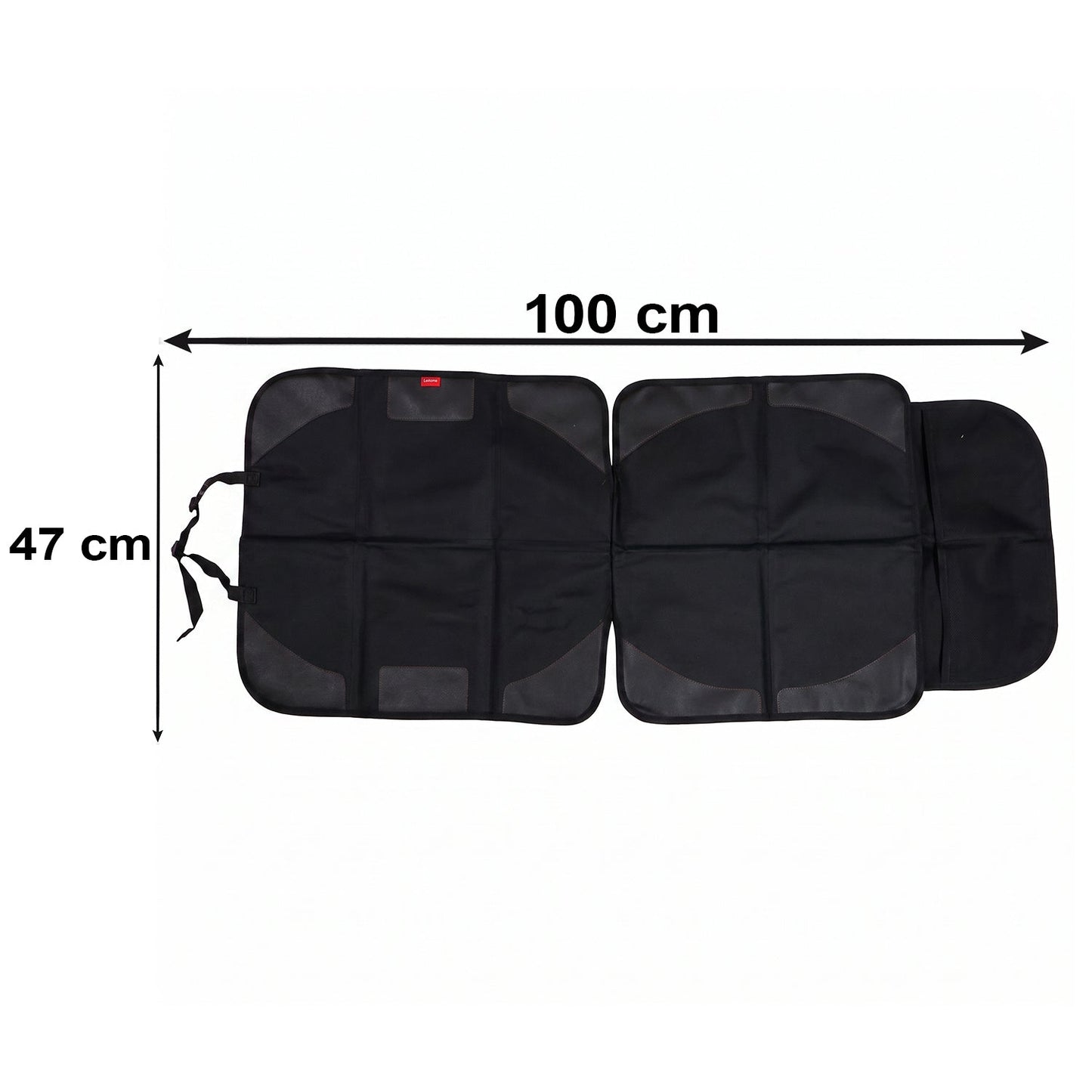 Waterproof Wukusy car seat protector for babies and children, 104x48 cm back seat cover with secure straps and durable material