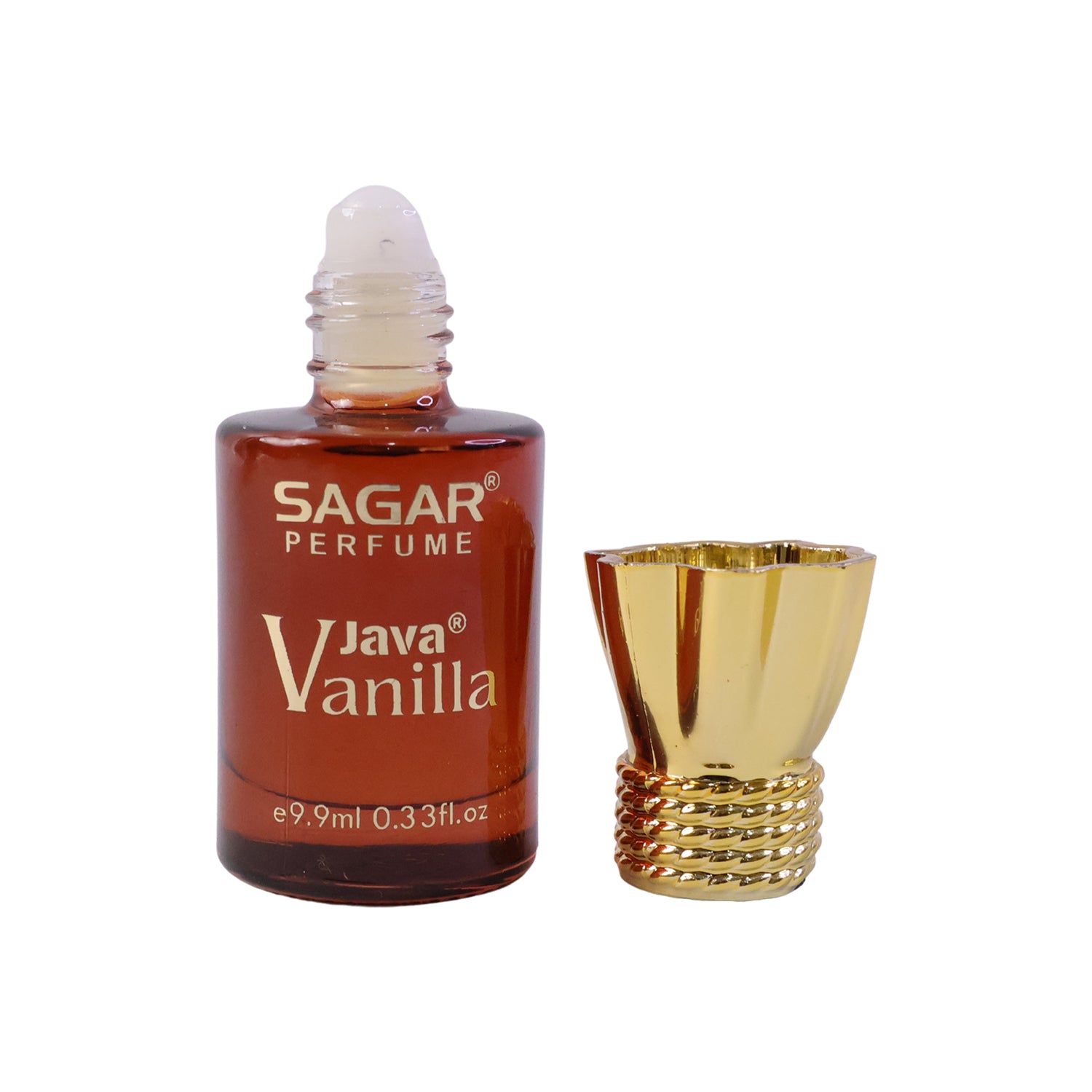 Wukusy Sagar Java Vanilla Roll-on Attar perfume oil in 9.9 ml bottle, alcohol-free fragrance for men and women with vanilla scent