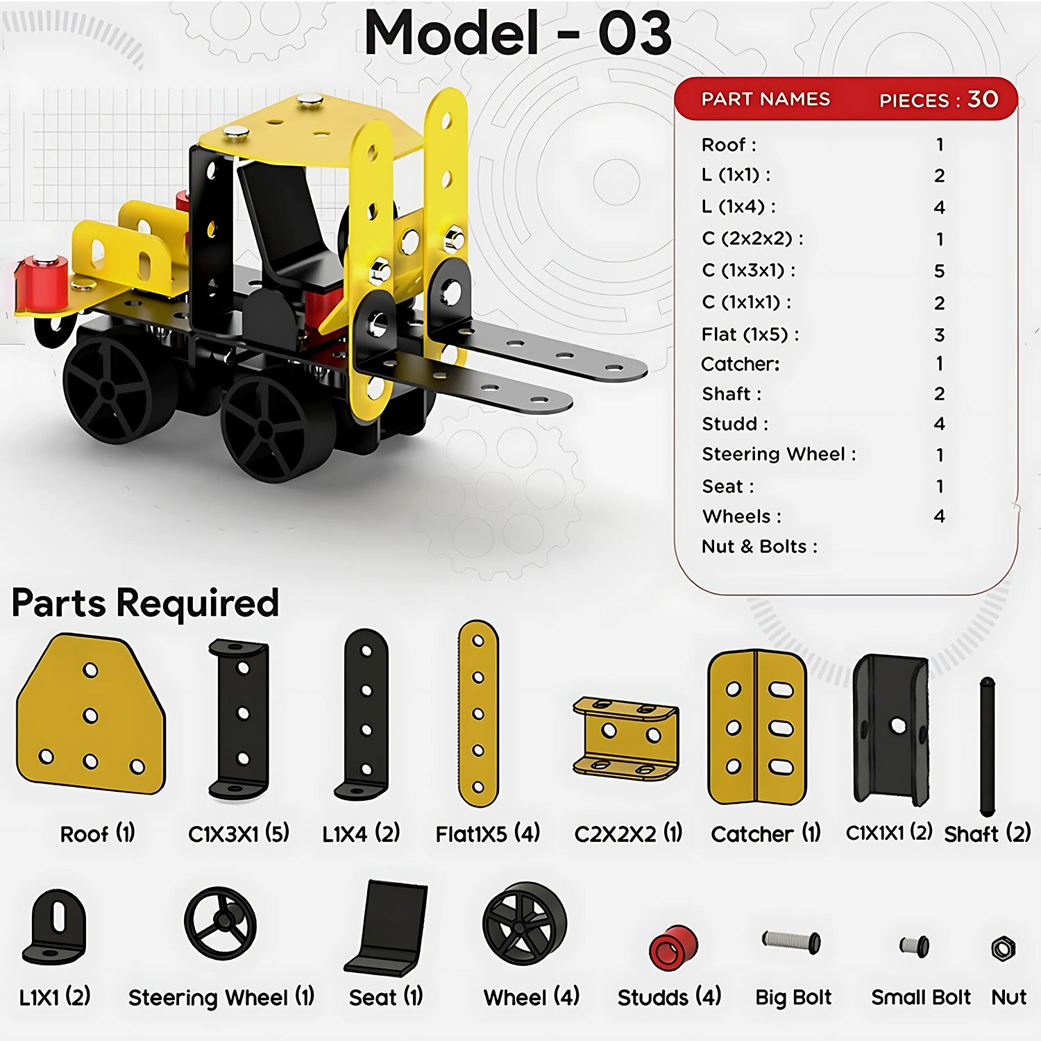 Wukusy Aditi Stem Educational Mecha Racer DIY construction toy kit with assembled metal parts and colorful components.