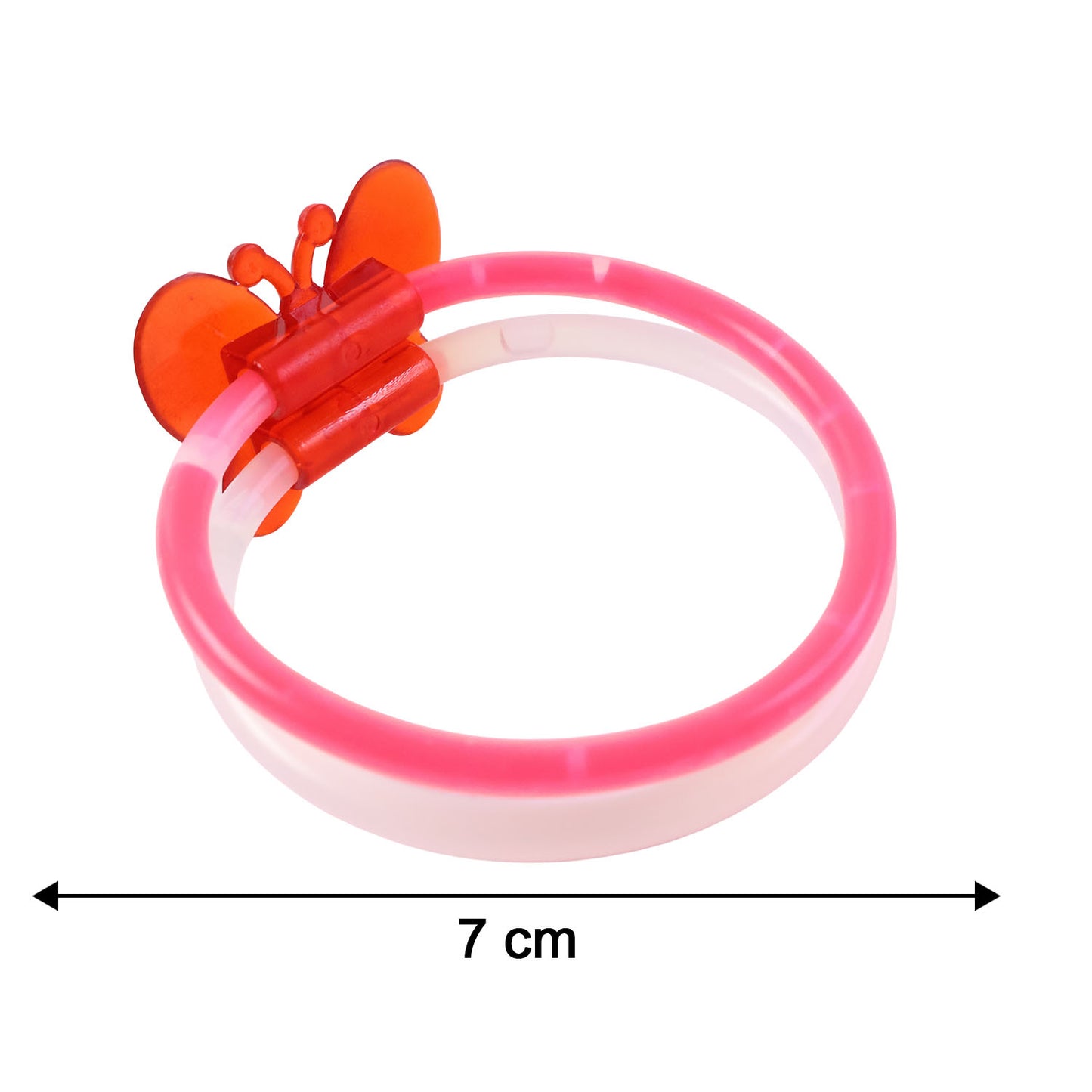Wukusy glowing butterfly bracelet with shimmering butterfly charm and adjustable band, perfect for accessory accents.