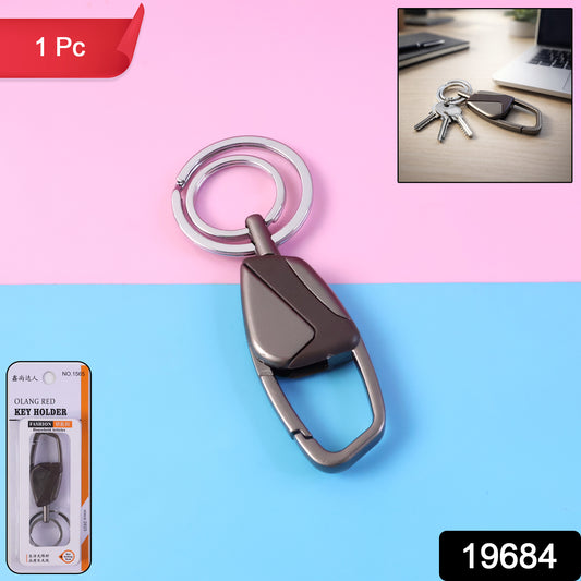 Wukusy heavy duty metal key holder with locking carabiner clip, durable key storage and organization accessory