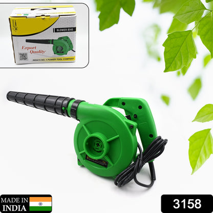 Wukusy 650V portable electric blower with 350W power, green, for home, office, garage, and garden cleaning, dust and leaf removal