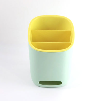 Wukusy 2-in-1 multipurpose organizer holder with compartments for stationery, cosmetics, or household small items.
