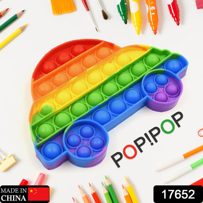 Wukusy butterfly and car-shaped pop fidget toy with push bubbles for sensory stress relief for kids and adults.