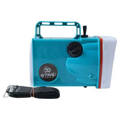 Wukusy Omega 7800mAh rechargeable LED laser torch light with black body and adjustable focus in a close-up view