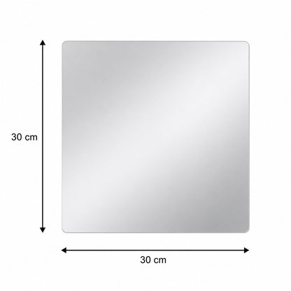 Square Mirror Wall Sticker Tiles 30x30cm Self Adhesive For Home Decor (4 Pc)