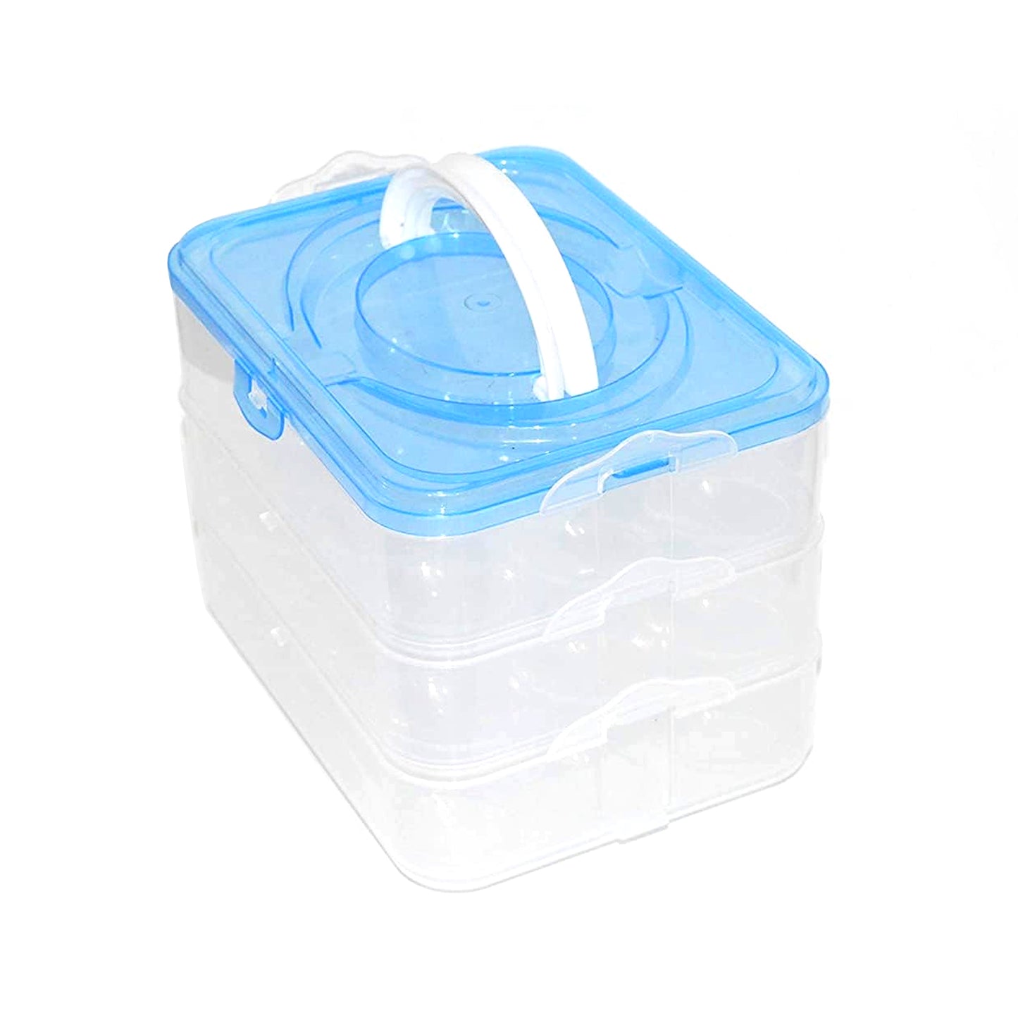 Wukusy 3-layer plastic refrigerator egg storage box with 36 grid compartments for organizing eggs in the kitchen.