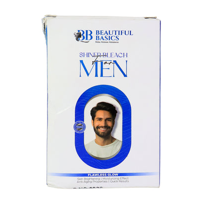 Wukusy Beautiful Basics men's bleach cream kit with bottle and applicator for hair lightening, displayed on a white background.