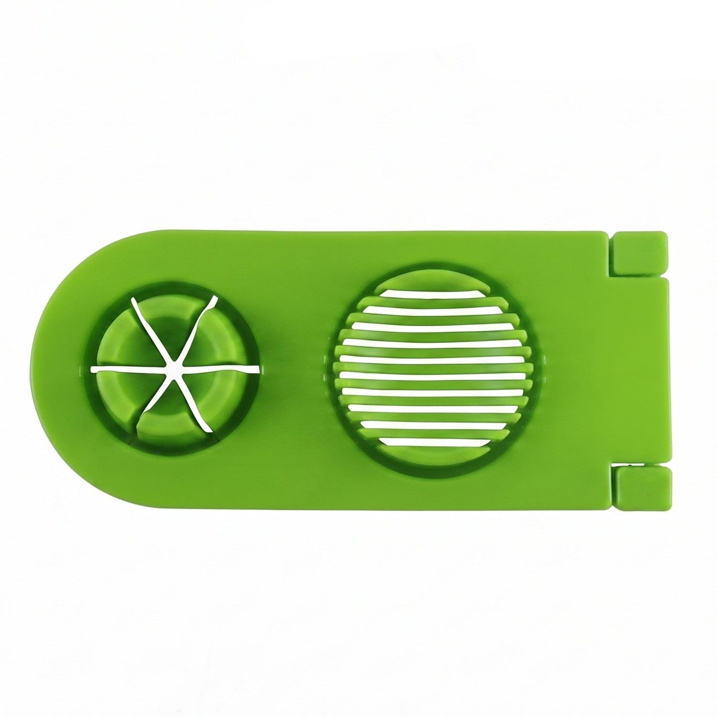 Wukusy 2-in-1 egg slicer and wedger with stainless steel wire for slicing boiled eggs, compact kitchen tool, front view.