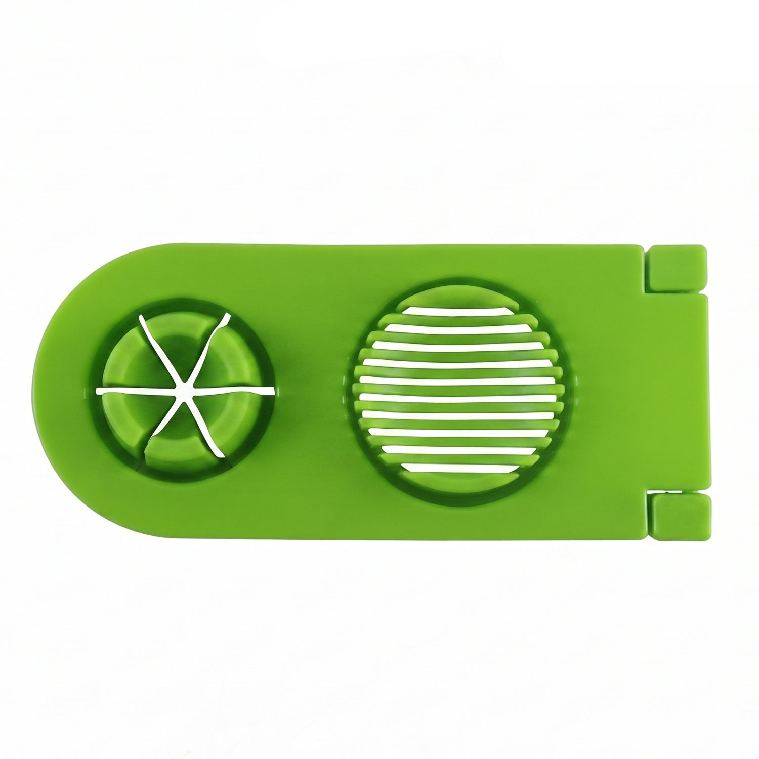 Wukusy 2-in-1 egg slicer and wedger with stainless steel wire for slicing boiled eggs, compact kitchen tool, front view.