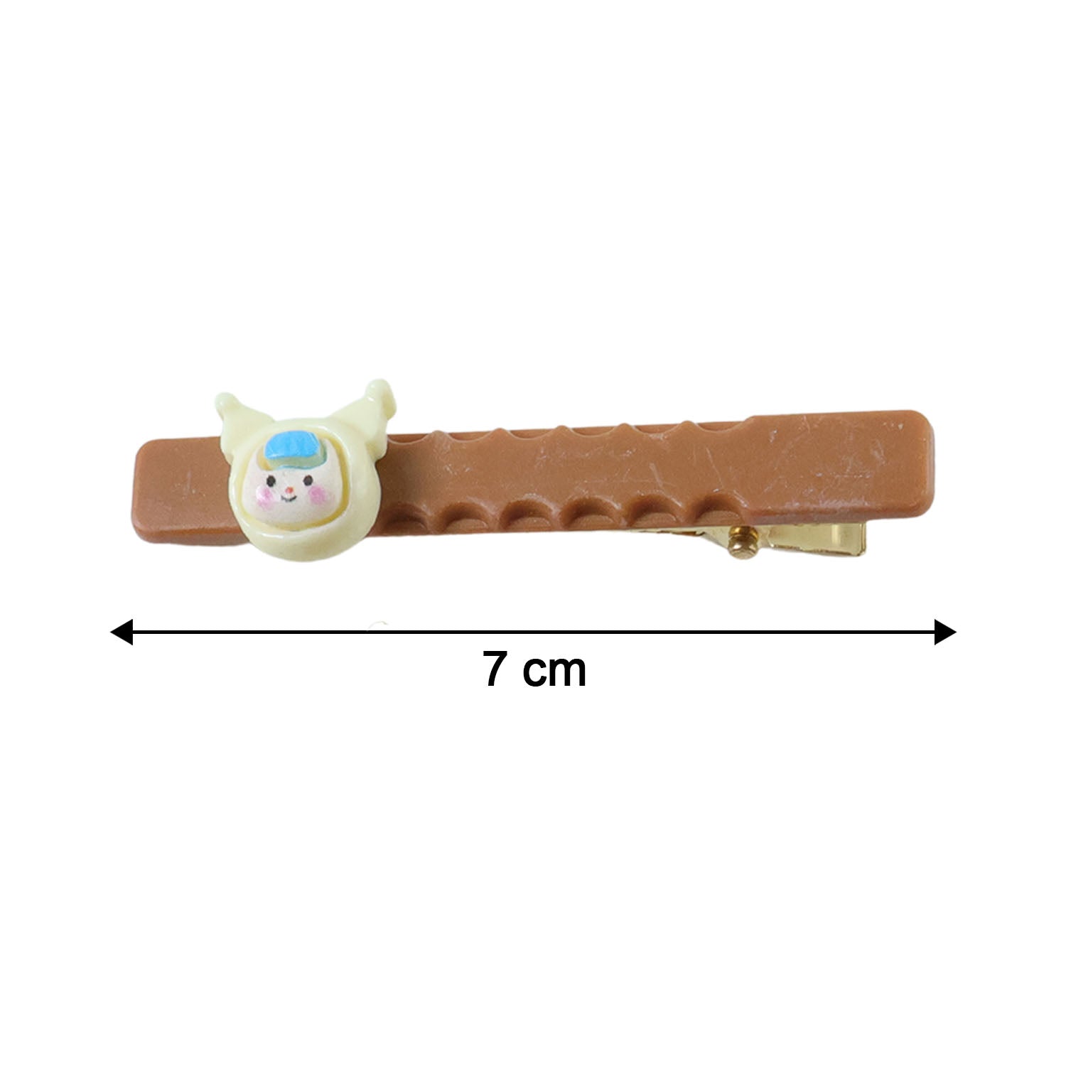 Set of four cute character decorative hair clips by Wukusy, featuring colorful and playful designs for kids' hairstyles.