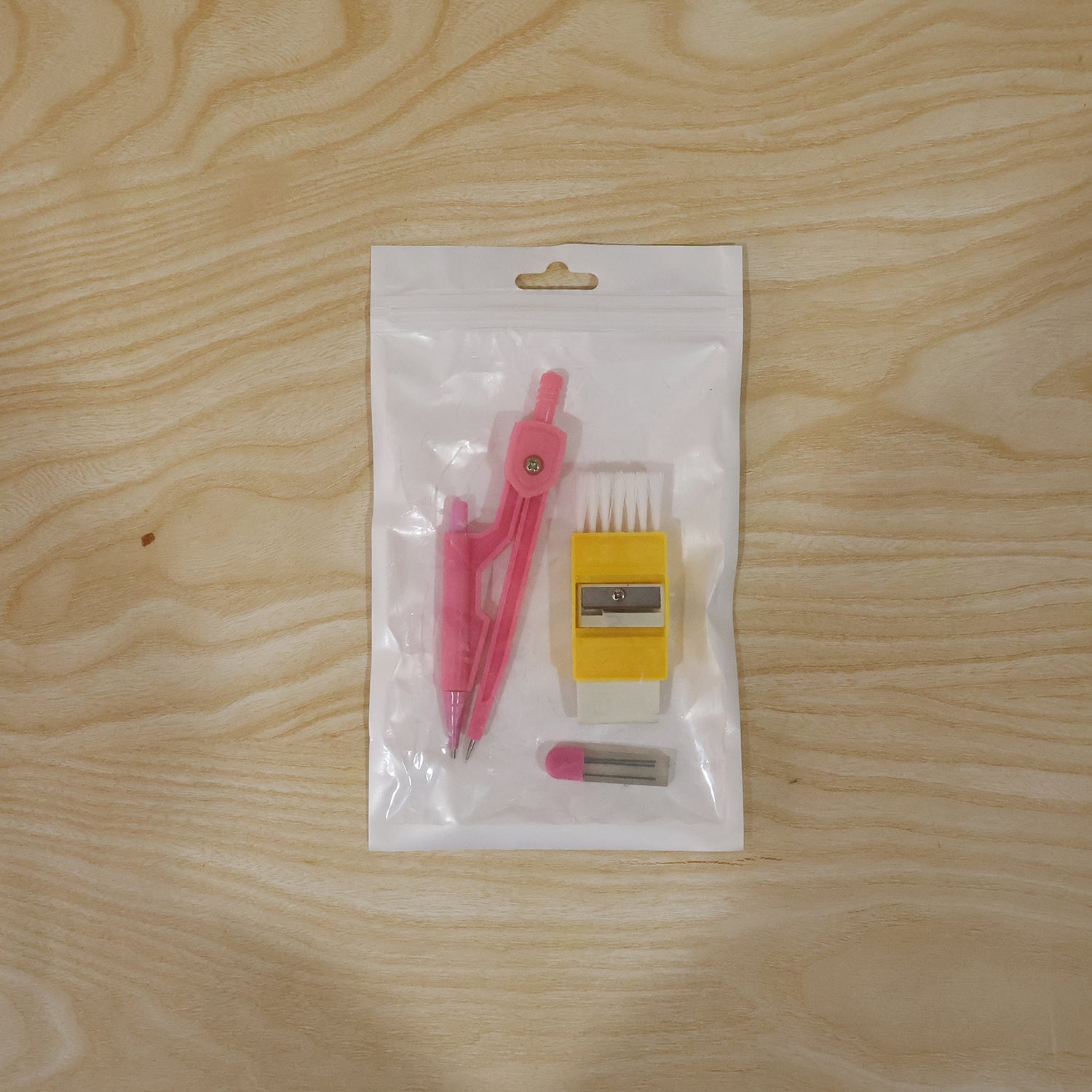 Kids mini stationery set by Wukusy featuring colorful pencils, erasers, and notepads in a compact, child-friendly design.