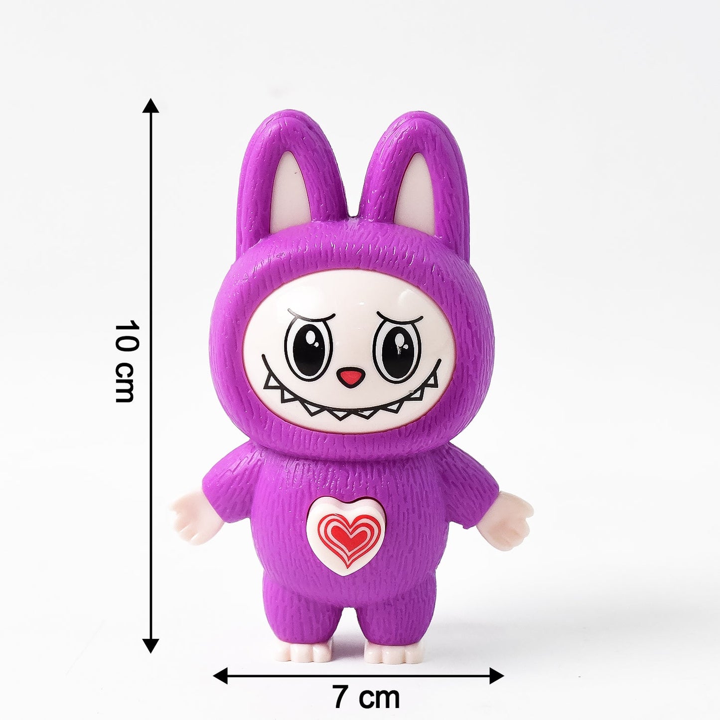 Wukusy cartoon character face-changing toy with key holder keychain, colorful and detailed plastic toy for kids.