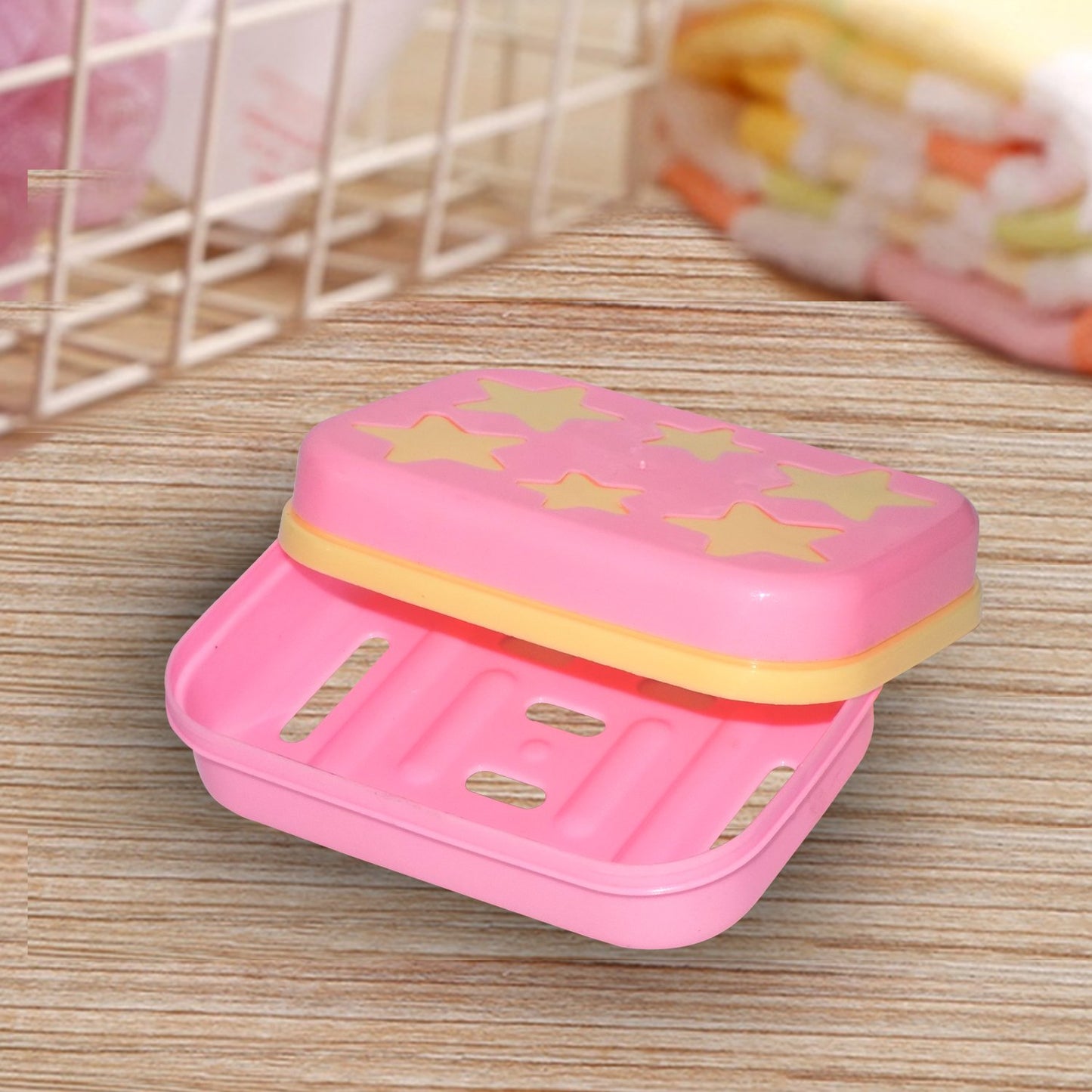 Star-shaped Wukusy soap case holder with self-design for bathroom organization and decorative home improvement.