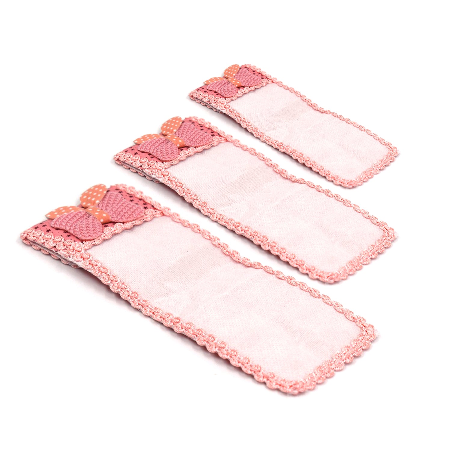 Wukusy 3-piece remote control dust covers with bow knot design for TV and air conditioner D2h Dth remote controls