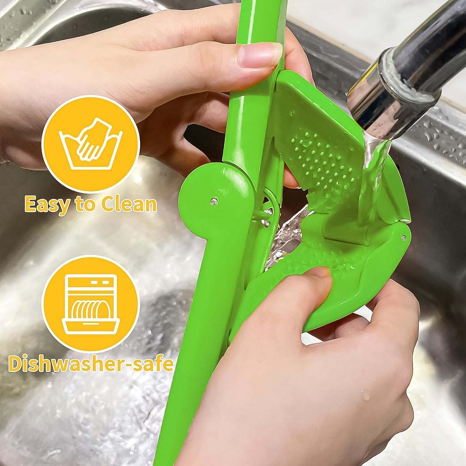 Wukusy handheld plastic lemon and orange juicer squeezer for fresh juice extraction, compact and easy to use in the kitchen.