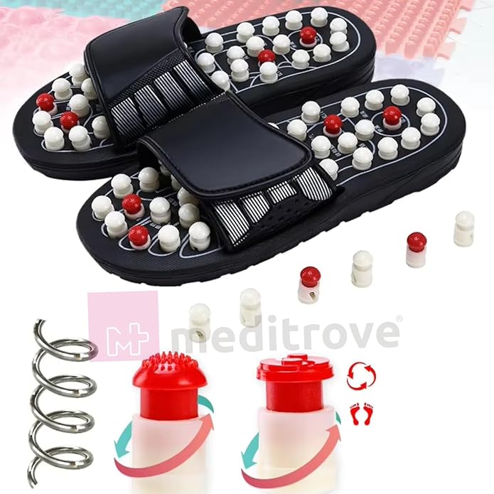 Drpshippr acupressure slippers with magnetic massage points for full-body relaxation and health wellness.
