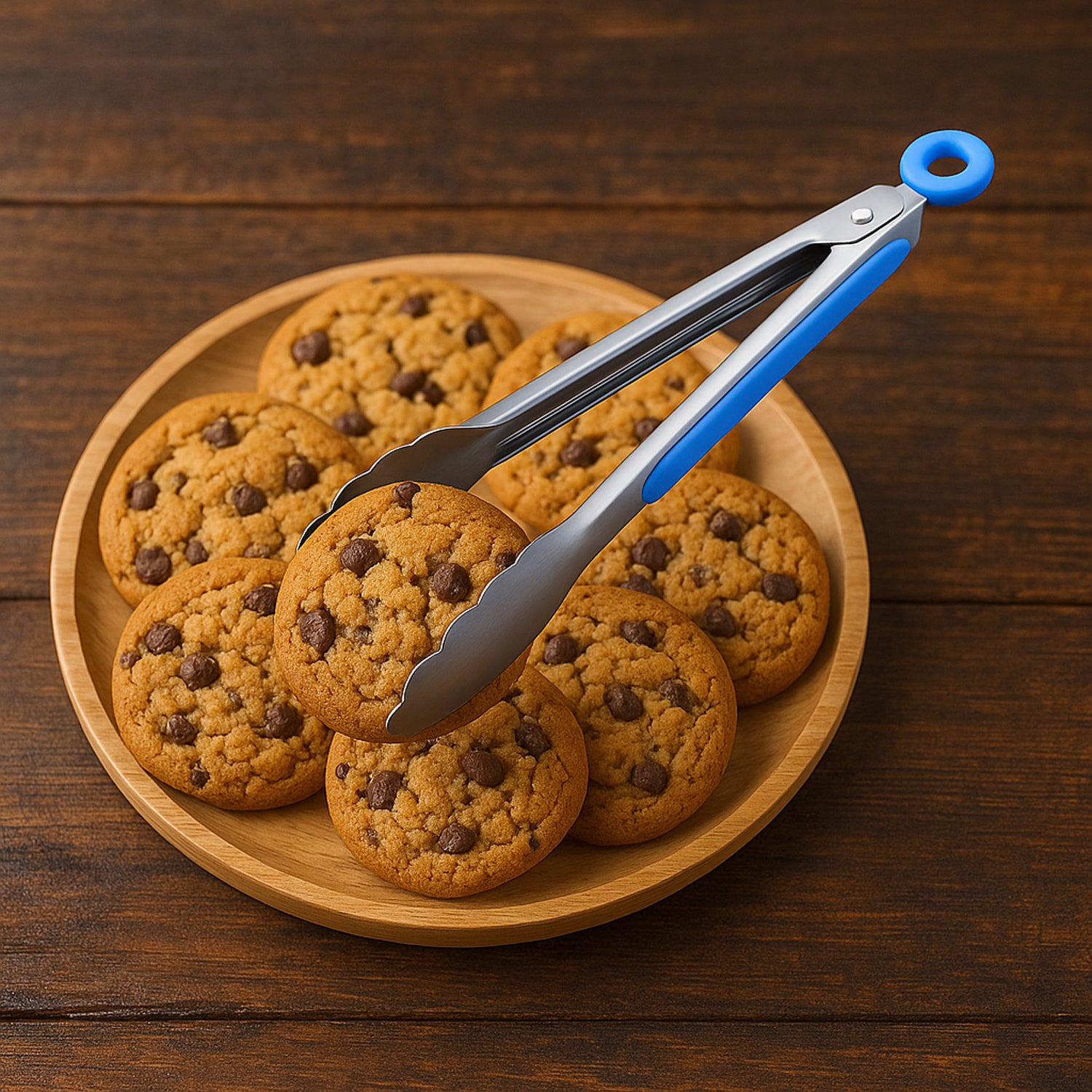 Wukusy Supermom stainless steel chef serving tong, durable kitchen tool with ergonomic handle for serving and cooking.
