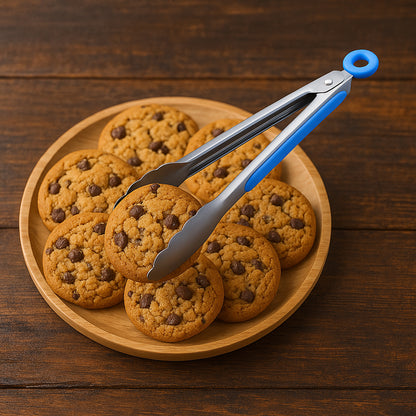 Wukusy Supermom stainless steel chef serving tong, durable kitchen tool with ergonomic handle for serving and cooking.