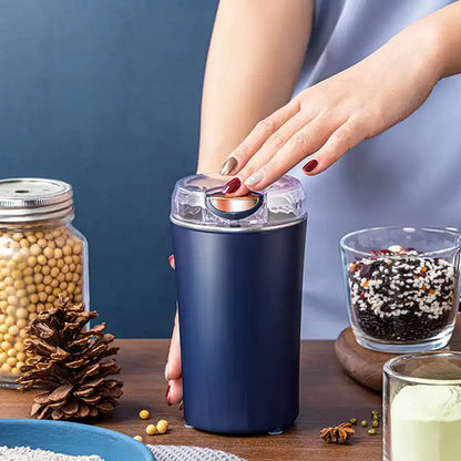 Wukusy 5324 Mini Mixer and Coffee Grinder, small portable electric grinder for coffee beans, ideal for home and office use