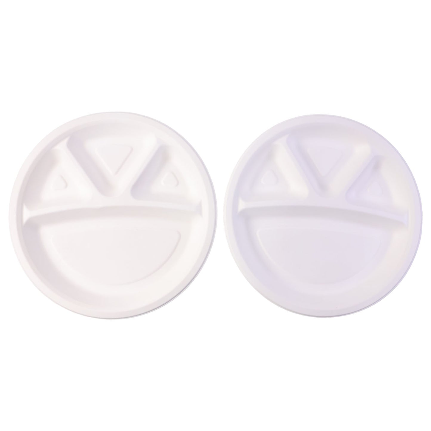 Vegnar 4 Compartment Disposable Food Serving Plate Set (10 Pc)