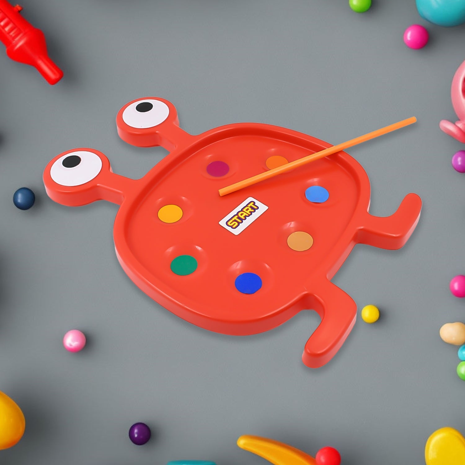 Colorful Fu Fu Monster plastic toy set for kids by Wukusy, featuring playful monster figures and accessories for imaginative play.