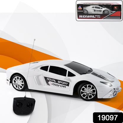 Wukusy Ttg Royal Sport remote control car, high-speed racing toy with sleek design and vibrant colors on a racing track.