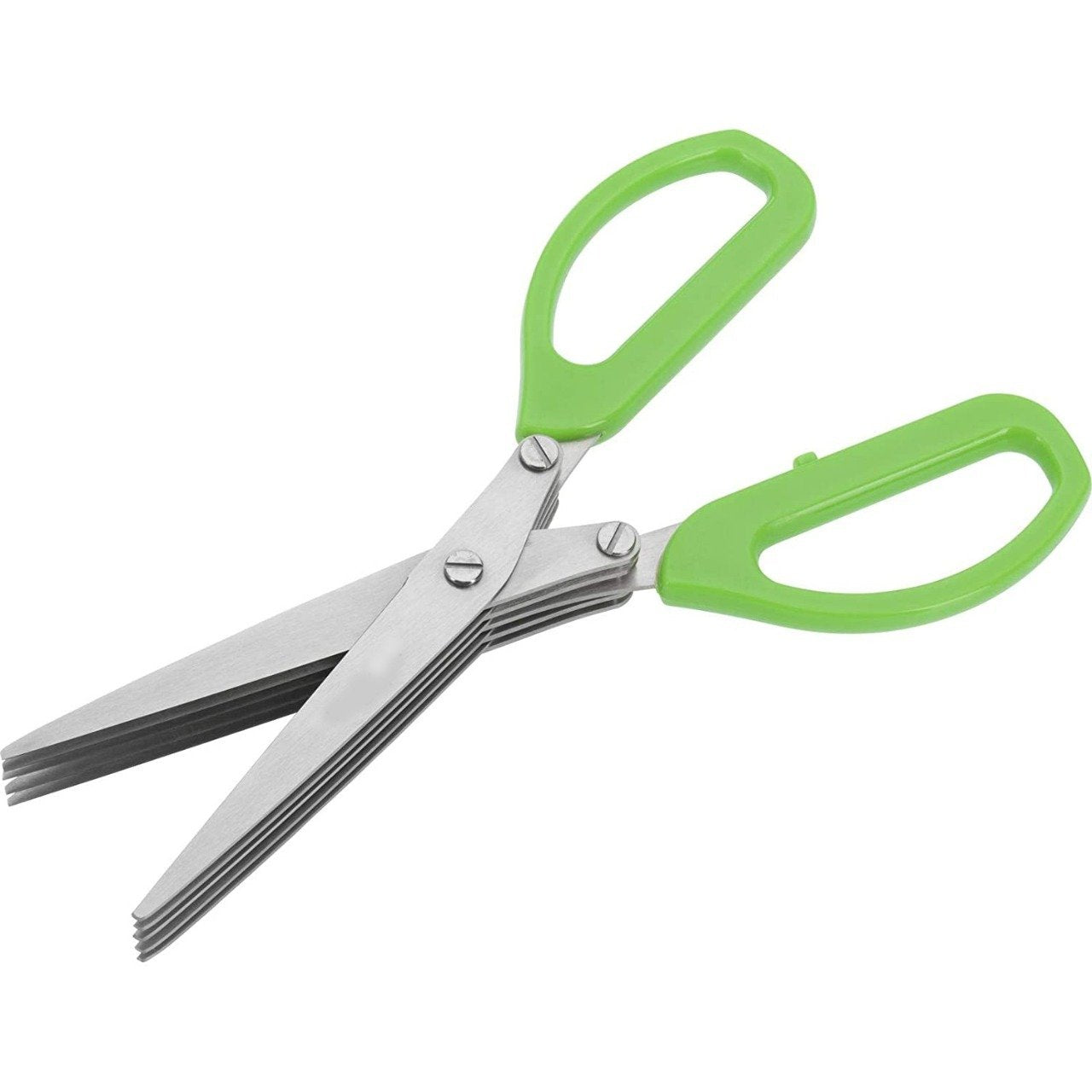 Wukusy 1563 Multifunction Vegetable Stainless Steel Herbs Scissor with 5 blades for precise chopping and herb cutting.