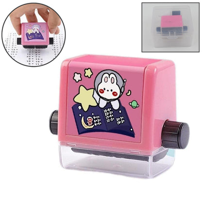 Wukusy 4045 Roller Digital Teaching Stamp for addition and subtraction math practice, showing numerical stamps and colorful design