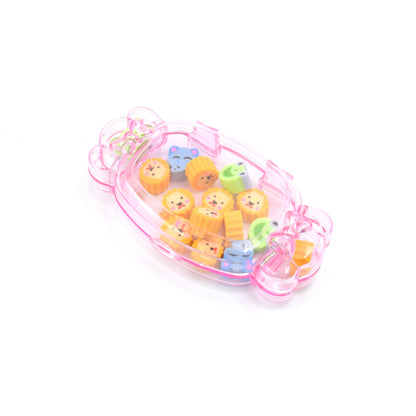Set of 15 colorful Wukusy cute school erasers with various fun designs, perfect for pencil cleaning and stationery for kids.