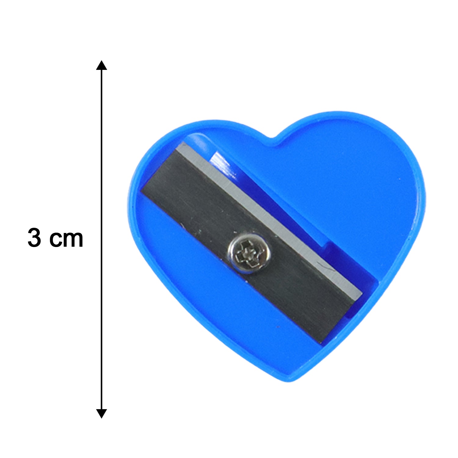 Wukusy Heart Shape Pencil Sharpener set with 28 colorful sharpeners, featuring cute heart designs and easy-to-use manual sharpeners.