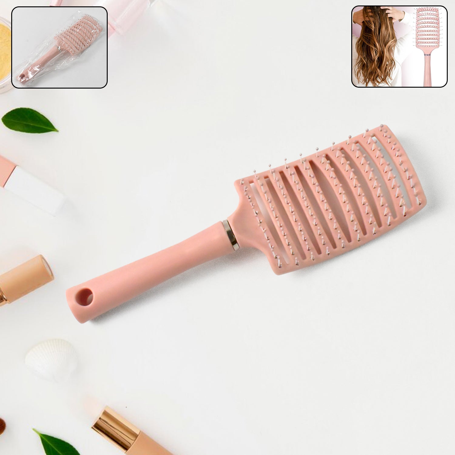 Wukusy massage hair comb brush, 24cm, with ergonomic design for gentle scalp massage and detangling.