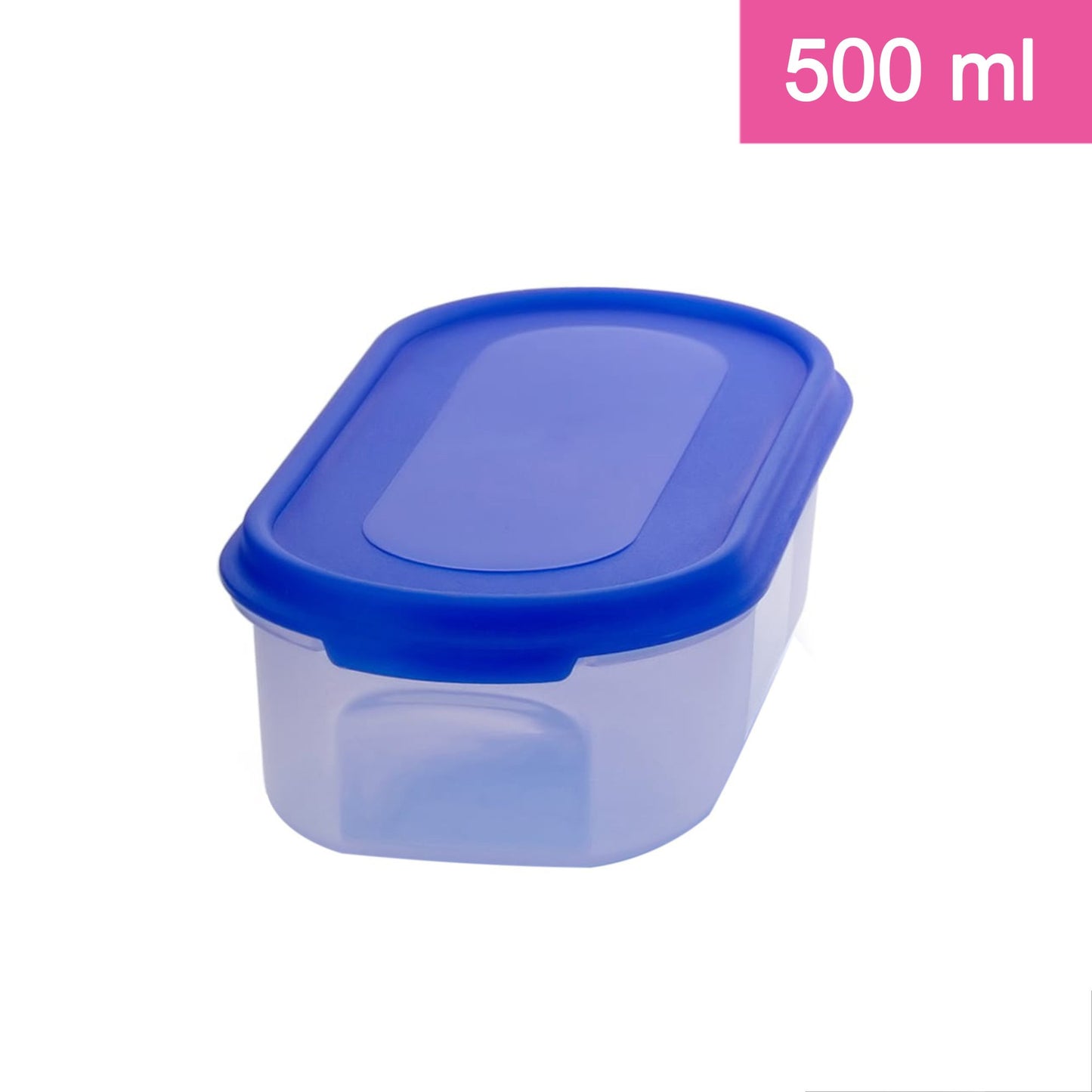 Wukusy 500ml kitchen storage container for multipurpose use, clear plastic with lid, ideal for organizing food and pantry items