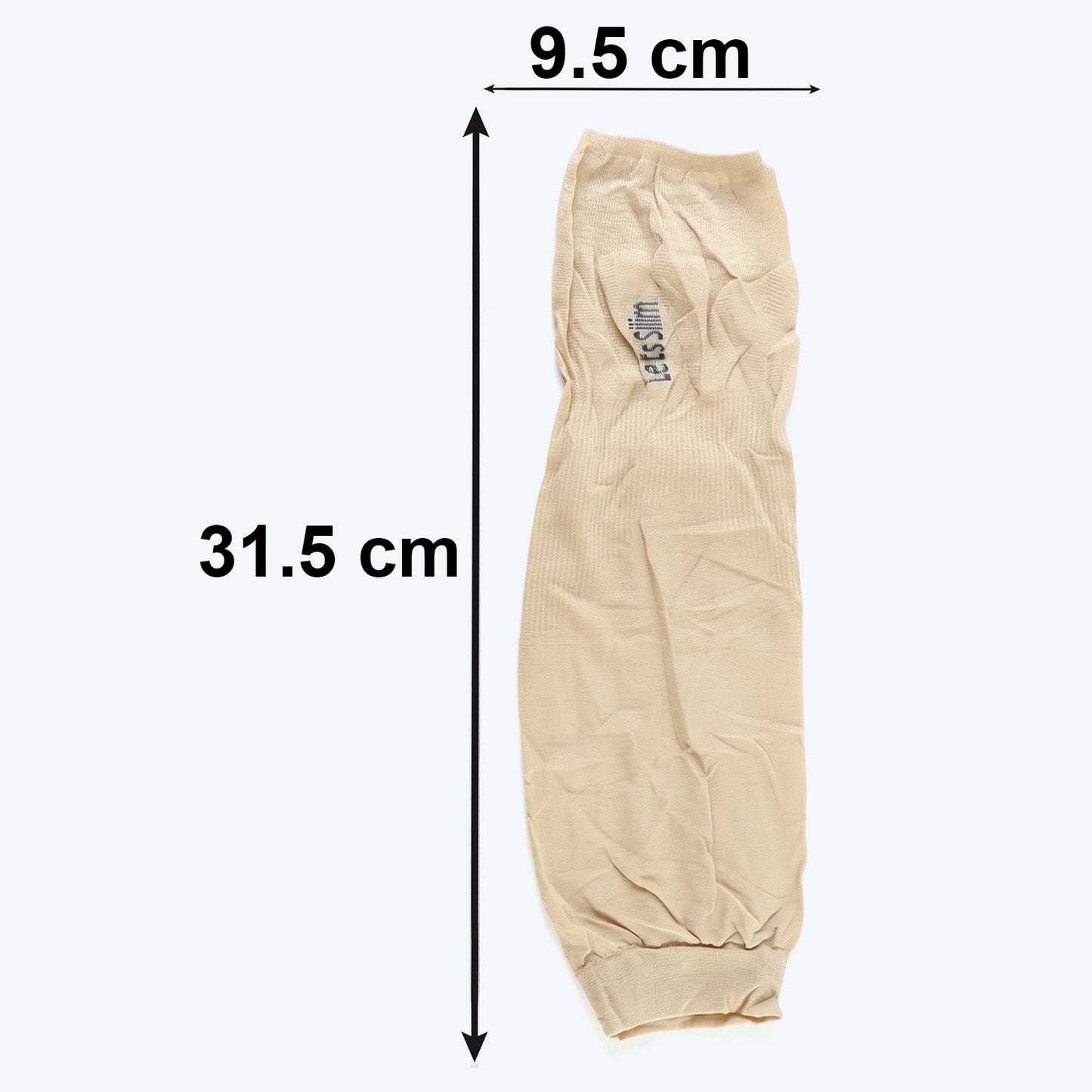 Pair of Wukusy UV sun protection cooling arm sleeves showing breathable fabric and snug fit for outdoor sun protection.