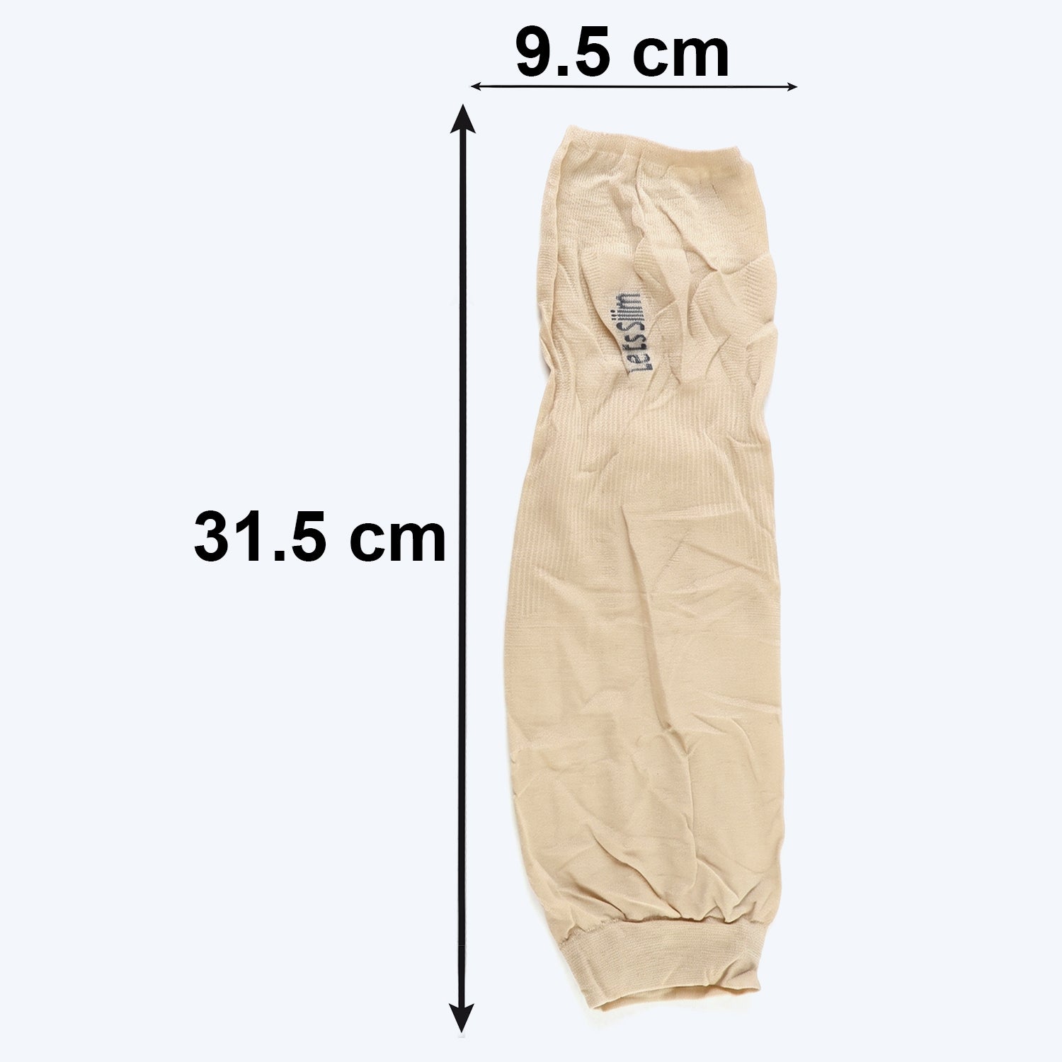 Pair of Wukusy UV sun protection cooling arm sleeves showing breathable fabric and snug fit for outdoor sun protection.