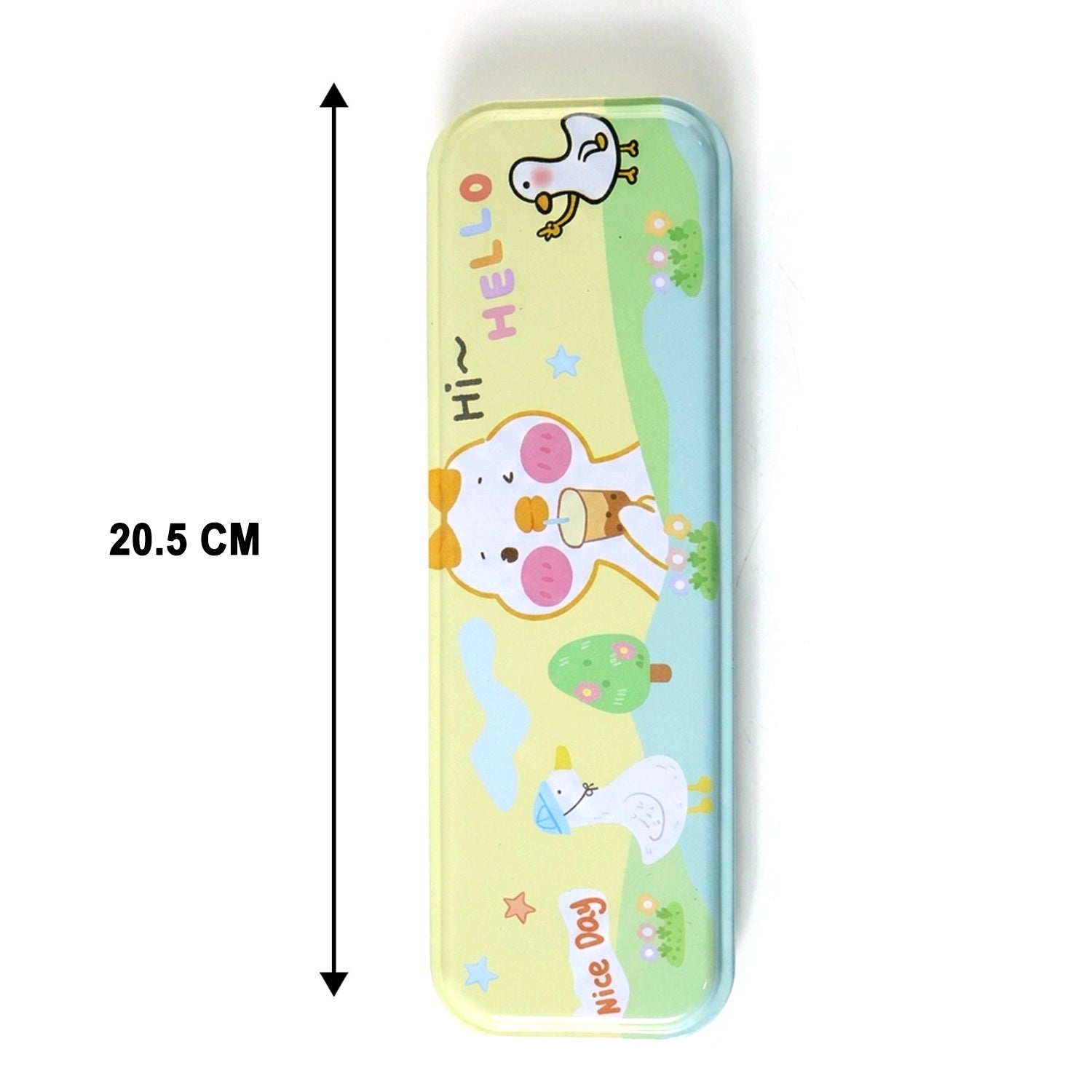 Wukusy cute cartoon geometry box stationery set with colorful pens, pencils, and accessories for school or art projects.